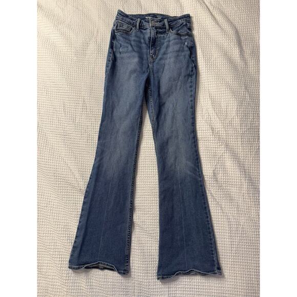 Old Navy Flare Jeans Higher High-Rise Secret Smooth Pockets Size 2 Women's - Picture 1 of 3